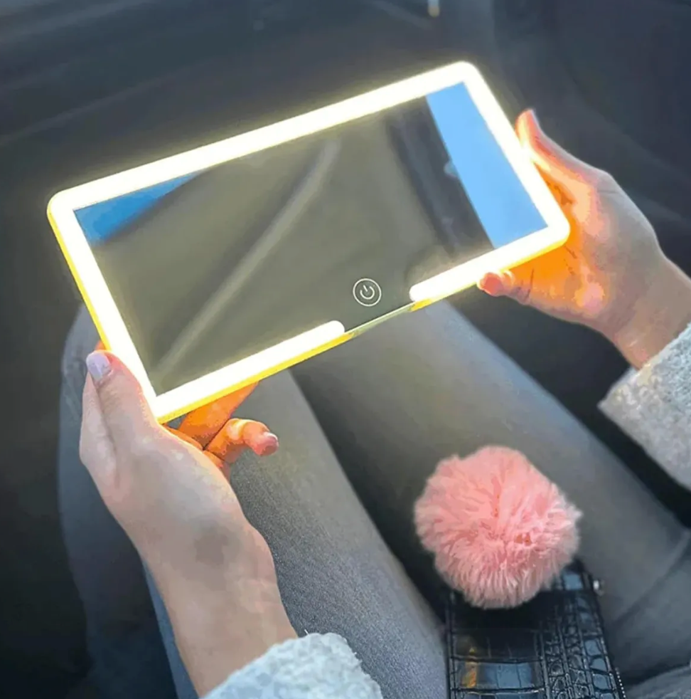 VoraMirror® - Espejo con 3 tonos de luz led para carro